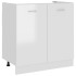 Armario inferior contrachapada blanco brillo 80x46x81,5