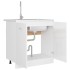 Armario inferior contrachapada blanco brillo 80x46x81,5