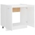 Armario inferior contrachapada blanco brillo 80x46x81,5