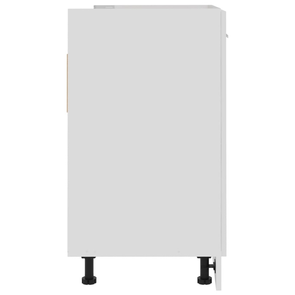 Armario inferior contrachapada blanco brillo 80x46x81,5