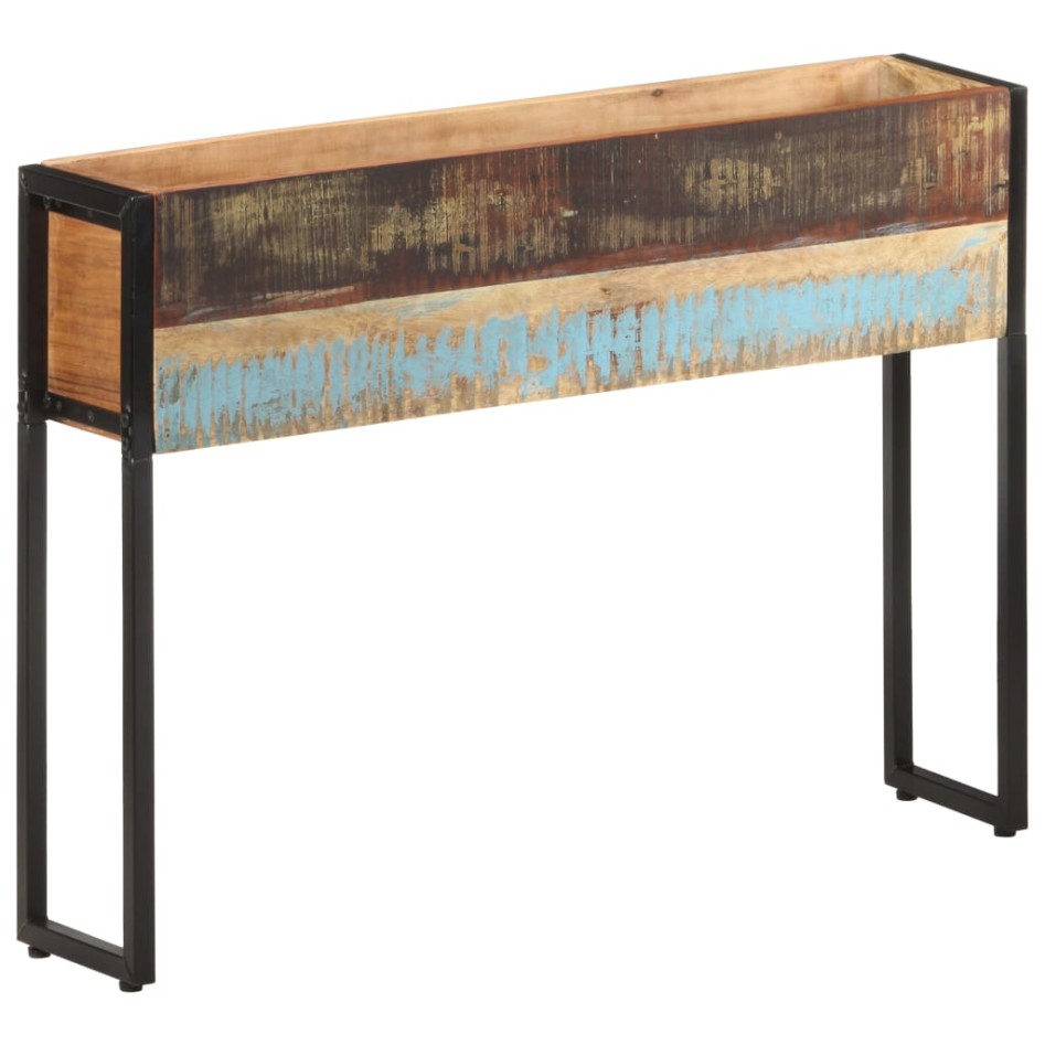 Jardinera de madera maciza reciclada 90x20x68