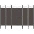 Biombo divisor de 6 paneles gris antracita 240x180