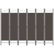 Biombo divisor de 6 paneles gris antracita 240x180 cm
