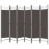 Biombo divisor de 6 paneles gris antracita 240x180