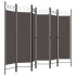 Biombo divisor de 6 paneles gris antracita 240x180