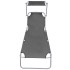 Tumbona plegable con toldo de aluminio