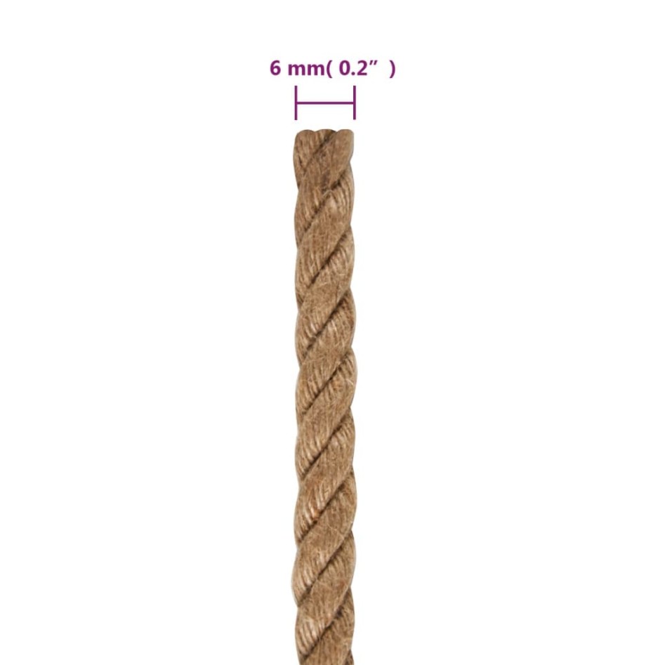 Cuerda 100% yute 6 mm 500