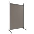 Biombo divisor de 5 paneles de tela gris antracita 433x180