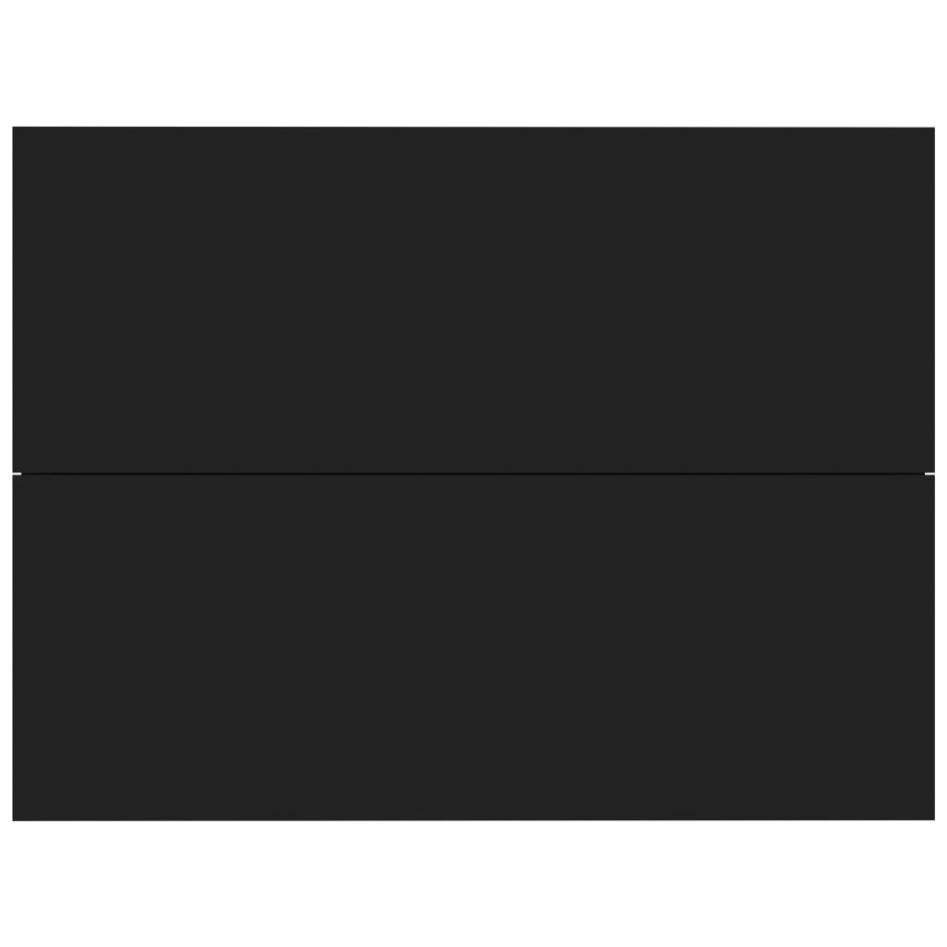 Mesitas de noche 2 uds madera contrachapada negro 40x30x30
