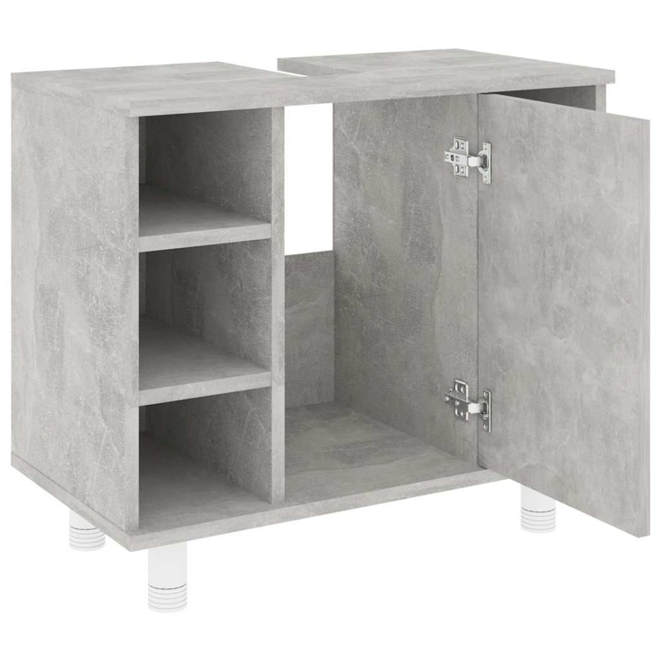 Armario de baño contrachapada gris hormigón 60x32x53,5