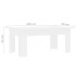 Mesa de centro madera contrachapada blanco 100x60x42
