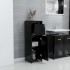 Armario de baño madera contrachapada negro 30x30x95