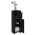 Armario de baño madera contrachapada negro 30x30x95