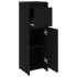 Armario de baño madera contrachapada negro 30x30x95