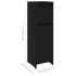 Armario de baño madera contrachapada negro 30x30x95