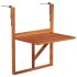 Mesa de balcón colgante madera de acacia maciza 64,5x44x80