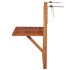 Mesa de balcón colgante madera de acacia maciza 64,5x44x80