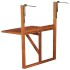 Mesa de balcón colgante madera de acacia maciza 64,5x44x80