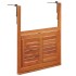 Mesa de balcón colgante madera de acacia maciza 64,5x44x80