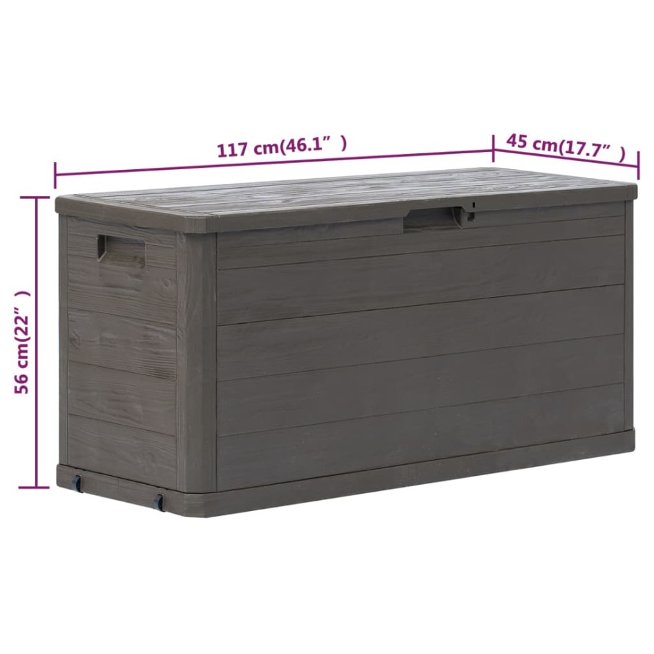 Caja de almacenamiento de jardín 280 L
