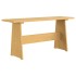 Mesa de comedor con banco REINE madera maciza pino marrón