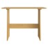 Mesa de comedor con banco REINE madera maciza pino marrón
