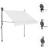 Toldo manual retráctil con LED crema 150