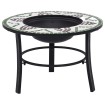 vidaXl Brasero de mosaico cerámica verde 68 cm
