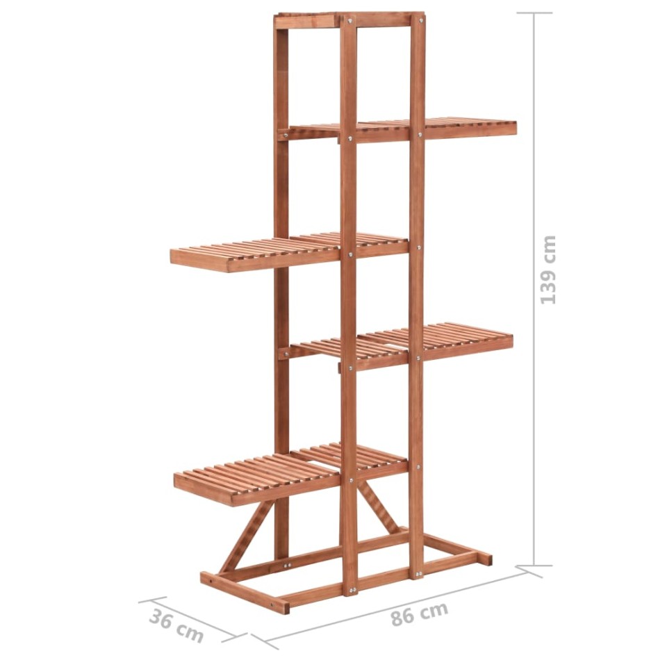 Soporte para plantas de madera de cedro 86x36x139