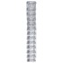 Valla de jardín de acero galvanizado plateado 50x1,25