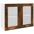 Armario vitrina colgante madera roble ahumado 80x31x60