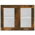 Armario vitrina colgante madera roble ahumado 80x31x60