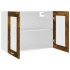 Armario vitrina colgante madera roble ahumado 80x31x60