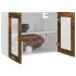 Armario vitrina colgante madera roble ahumado 80x31x60