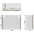 Armario vitrina colgante madera roble ahumado 80x31x60