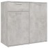 Aparador de madera contrachapada gris hormigón 80x36x75