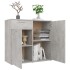 Aparador de madera contrachapada gris hormigón 80x36x75