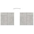 Aparador de madera contrachapada gris hormigón 80x36x75