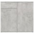Aparador de madera contrachapada gris hormigón 80x36x75