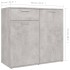Aparador de madera contrachapada gris hormigón 80x36x75