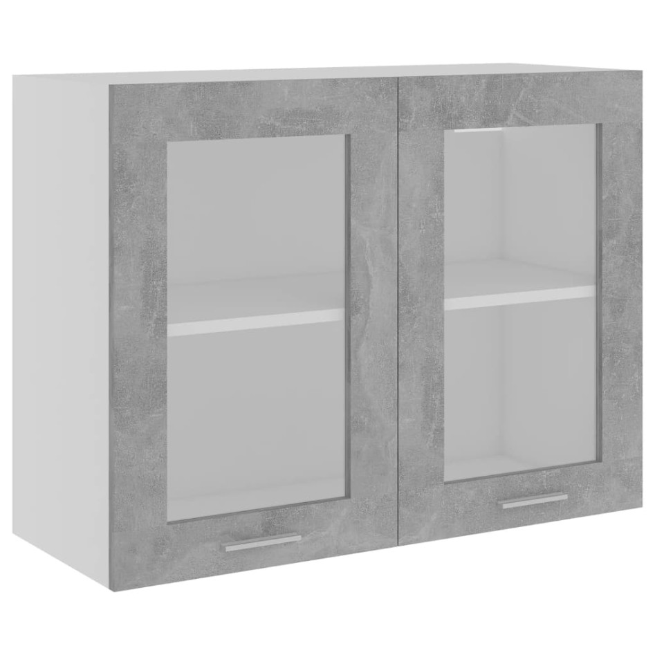 Armario colgante cocina contrachapada gris hormigón 80x31x60