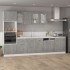 Armario colgante cocina contrachapada gris hormigón 80x31x60