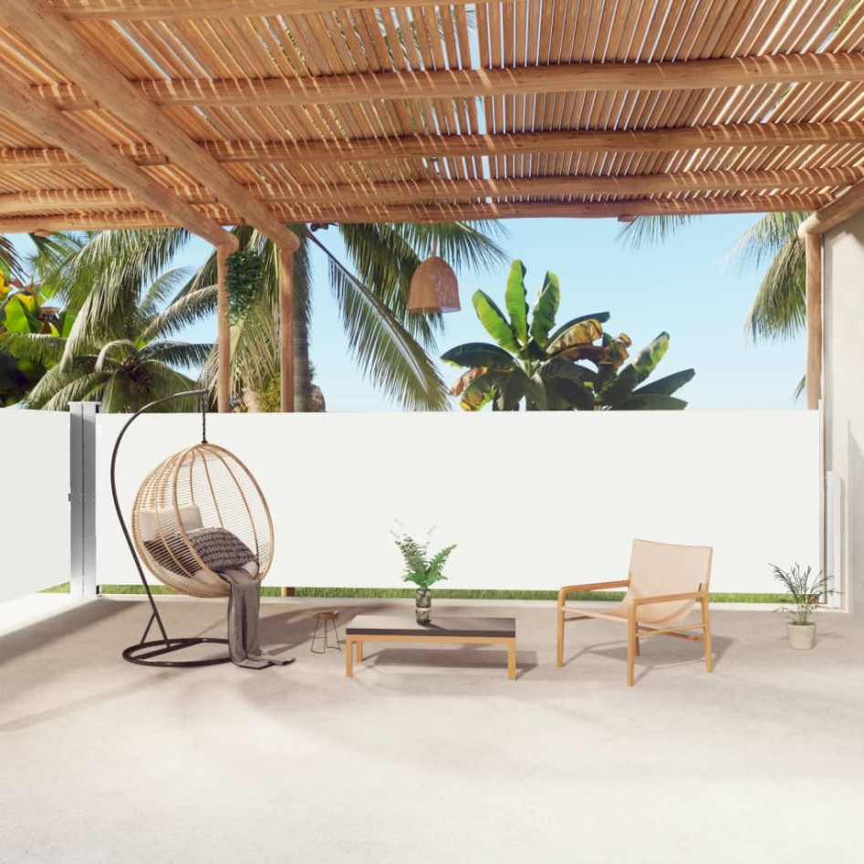 Toldo lateral retráctil crema 160x1000