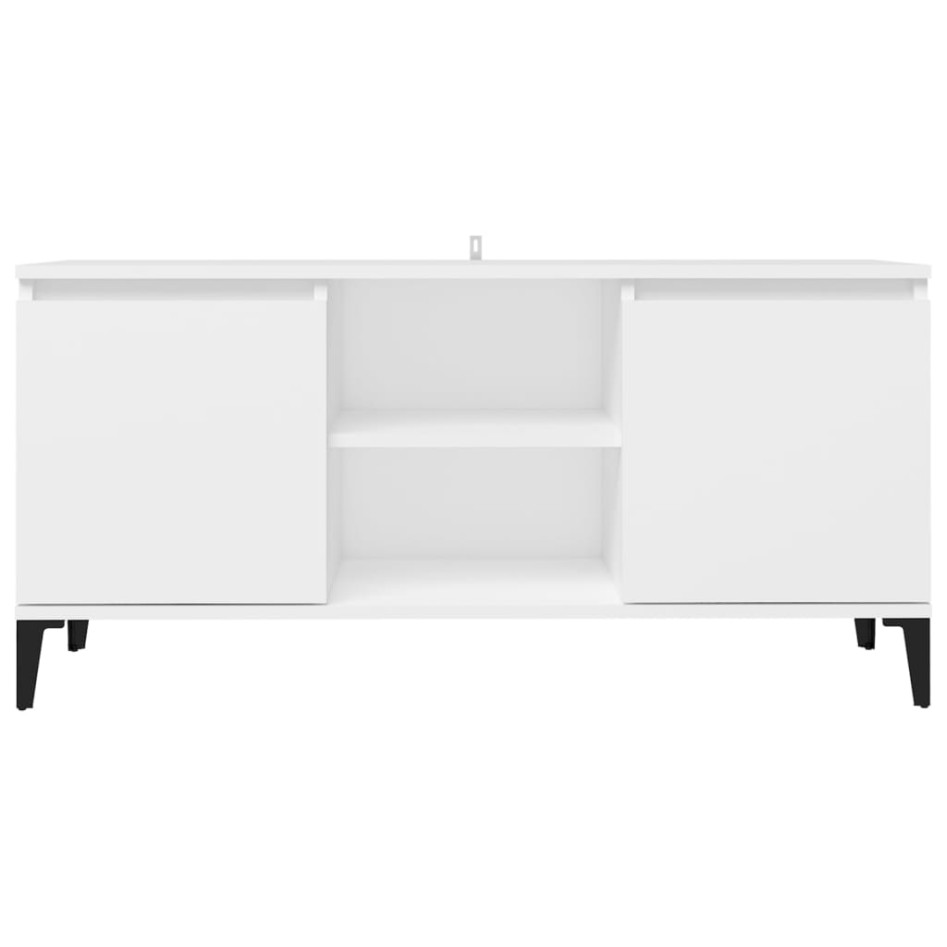 Mueble de TV con patas de metal blanco 103,5x35x50