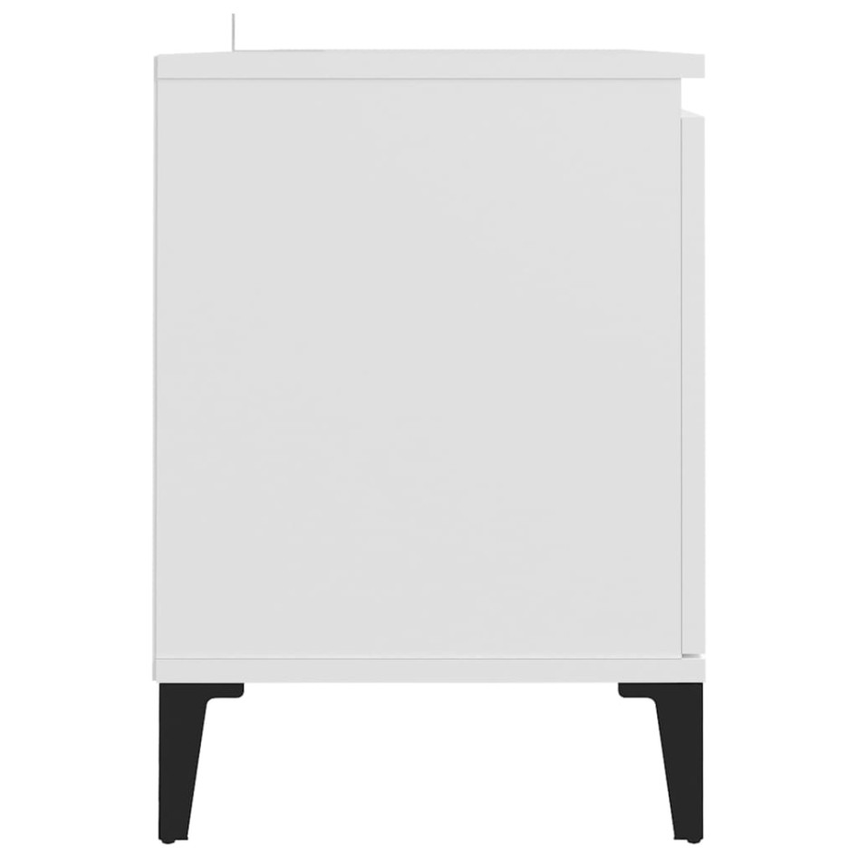 Mueble de TV con patas de metal blanco 103,5x35x50
