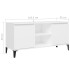 Mueble de TV con patas de metal blanco 103,5x35x50