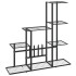 Soporte de flores negro de metal 94,5x25x88