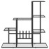 Soporte de flores negro de metal 94,5x25x88