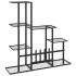 Soporte de flores negro de metal 94,5x25x88