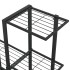Soporte de flores negro de metal 94,5x25x88